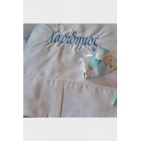 Πακέτο βάπτισης floral σε τόνους γαλάζιο