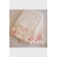 Πακέτο βάπτισης σε boho στυλ με ροζ τριανταφυλλάκια