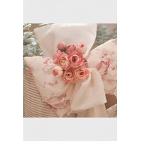 Πακέτο βάπτισης σε boho στυλ με ροζ τριανταφυλλάκια