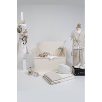 Πακέτο Βάπτισης για αγόρι με λουλούδια και μονόγραμμα