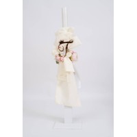 Πακέτο Βάπτισης για κορίτσι με λουλούδια και μονόγραμμα