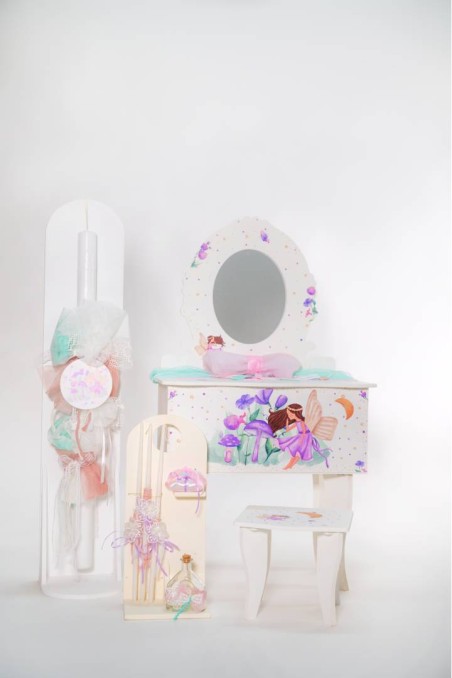 Πακέτο βάπτισης για κορίτσι με μπουντουάρ και θέμα νεράιδα