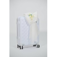 Βαπτιστικό πακέτο για κορίτσι λευκό με λουλουδάκια