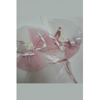 Πακέτο Βάπτισης για κορίτσι με λουλούδια και μονόγραμμα