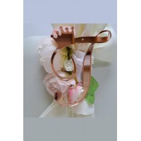 Πακέτο Βάπτισης για κορίτσι με λουλούδια και μονόγραμμα