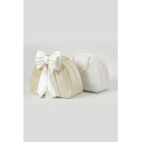 Πακέτο βάπτισης ιβουάρ με εντυπωσιακούς φιόγκους Lina Baby 