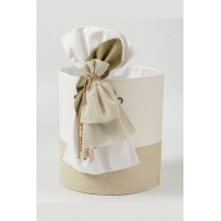 Πακέτο βάπτισης σε τόνους μπεζ-λαδί Lina Baby