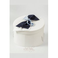 Πακέτο βάπτισης σε σκούρο μπλε τόνους και χάντρες Lina Baby