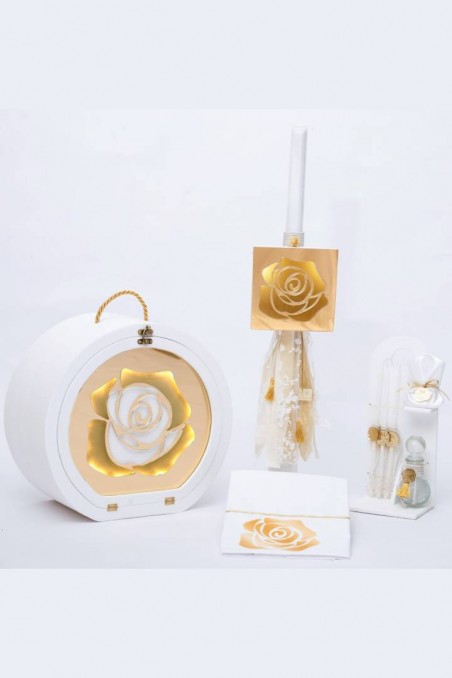 Σετ βάπτισης κορίτσι με θέμα Ρόδο Plexiglass.