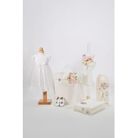 Πακέτο βάπτισης με θέμα ροζ παιώνια