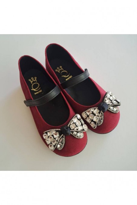 Παπουτσάκι βελούδο μπορντό everkid